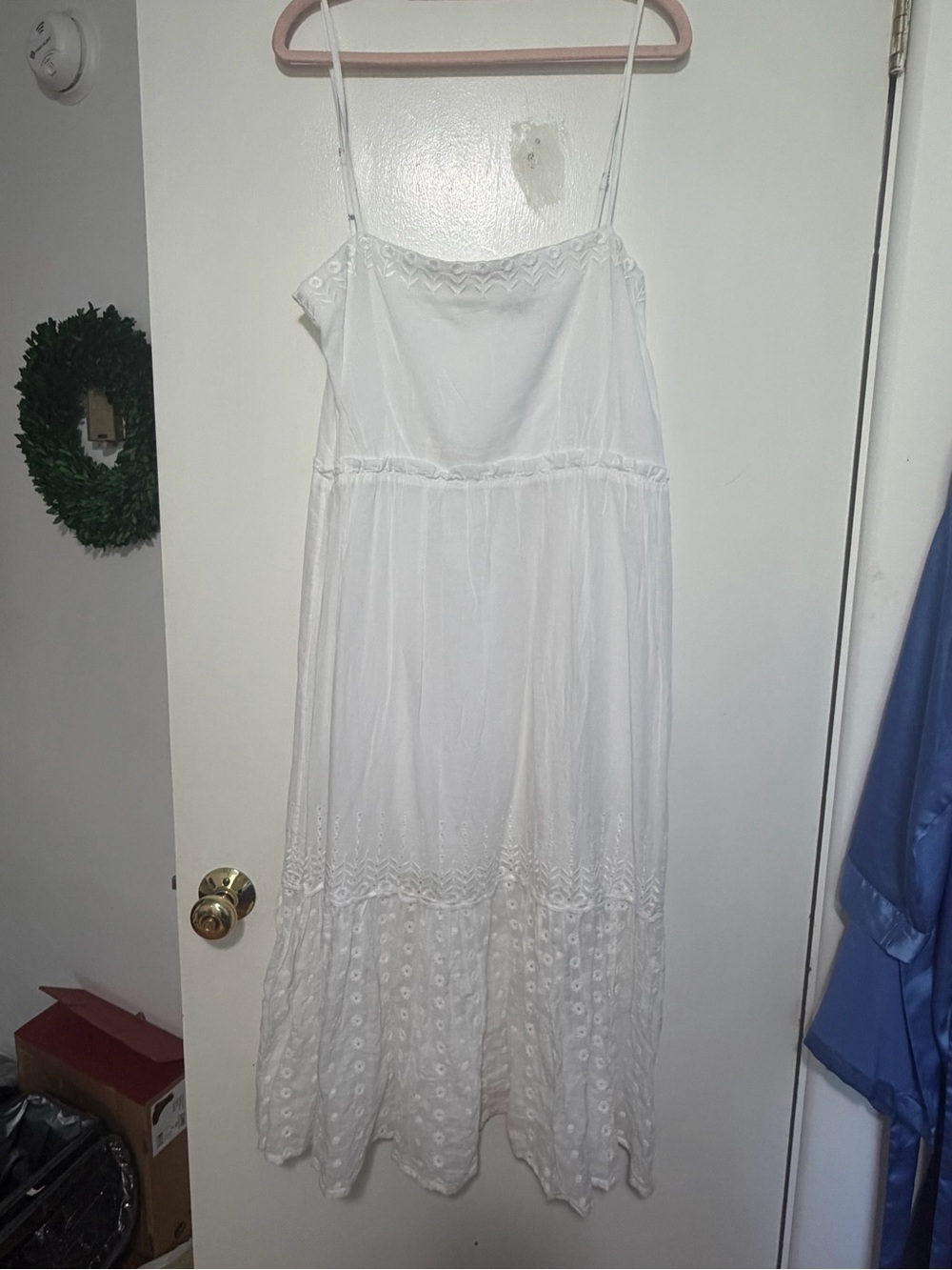 J. Crew White Eyelet Maxi Dress